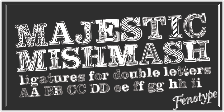Example font Majestic Mishmash #1